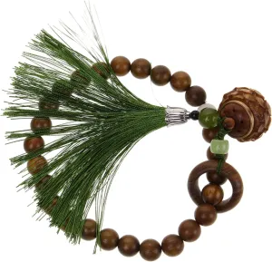 FRCOLOR Unisex Wooden Prayer Beads Bracelet with Tassel Decorative Rosary Bead Jewelry for Dating Parties and Casual Wear Vintage Style with Incense Holder