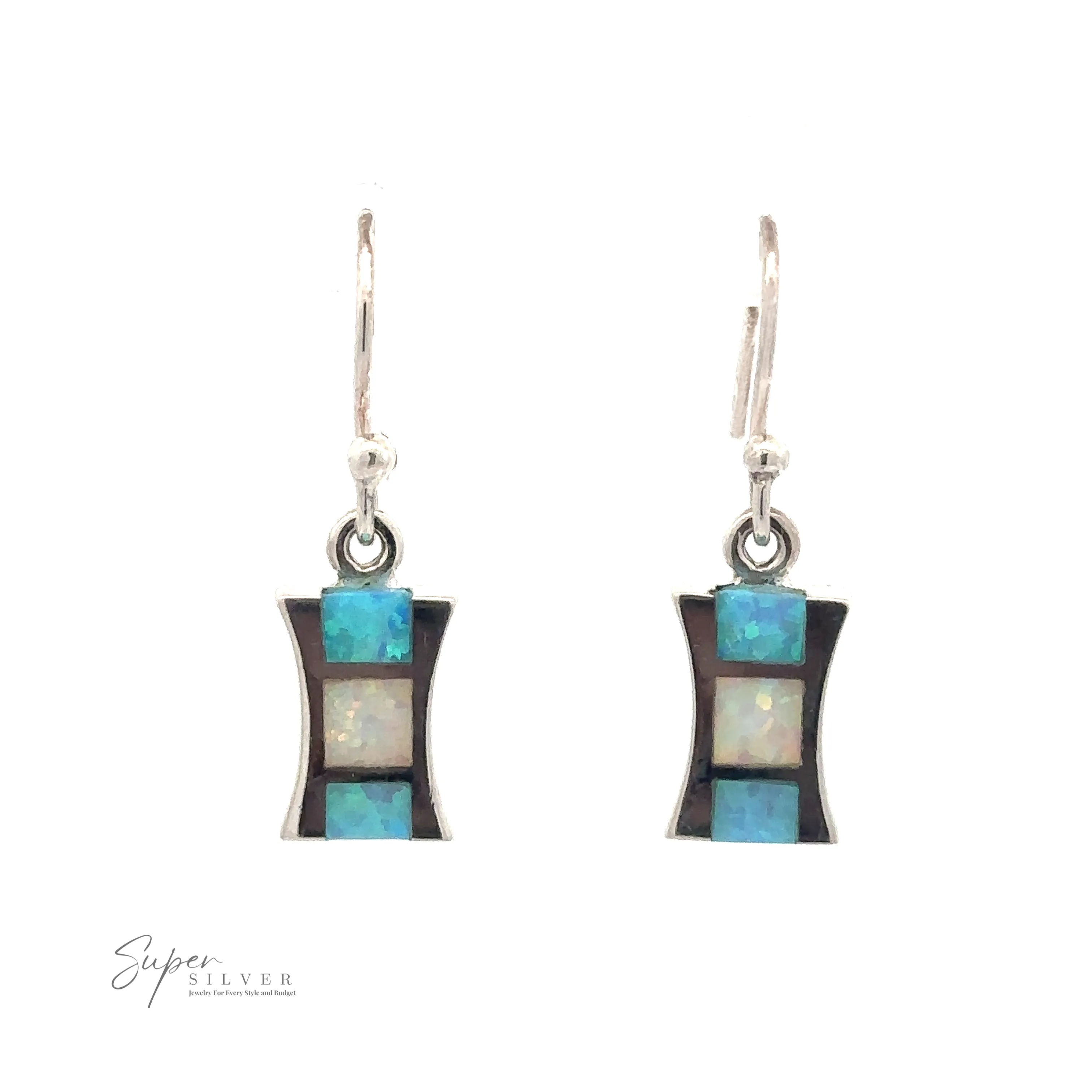 Freeform Lab-Created Opal Earrings