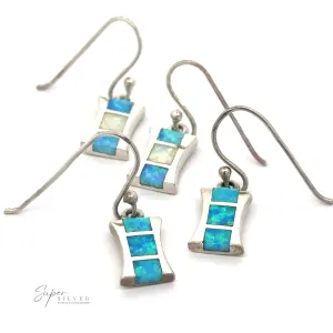 Freeform Lab-Created Opal Earrings