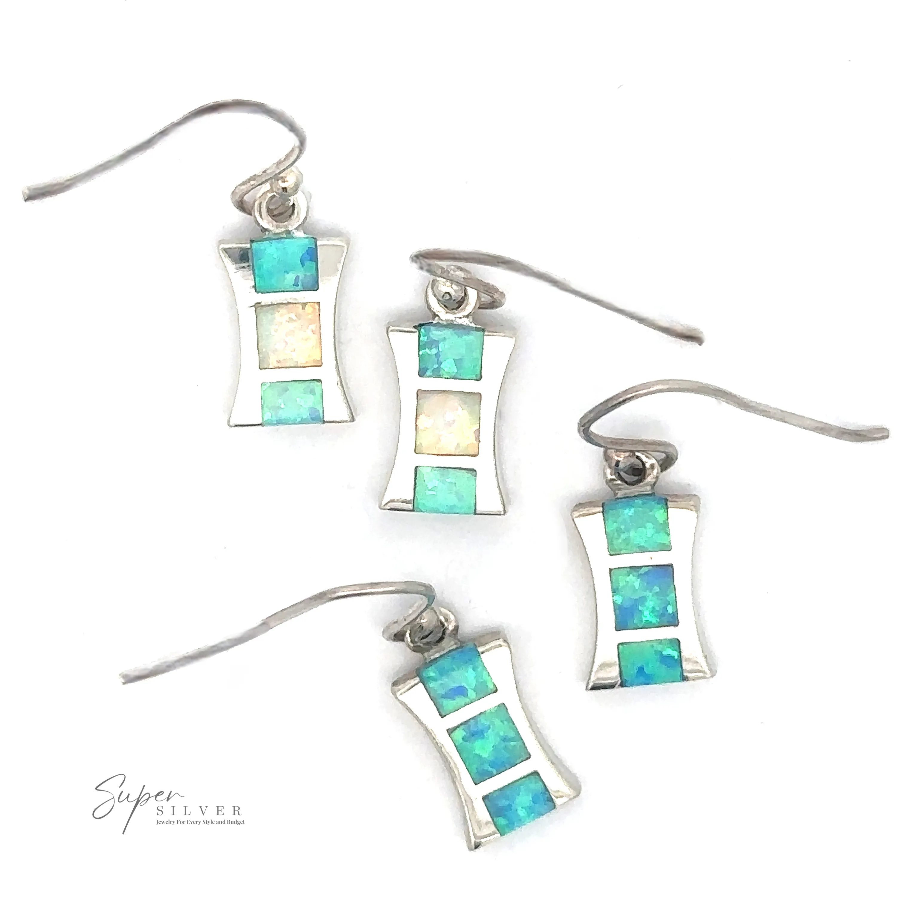 Freeform Lab-Created Opal Earrings