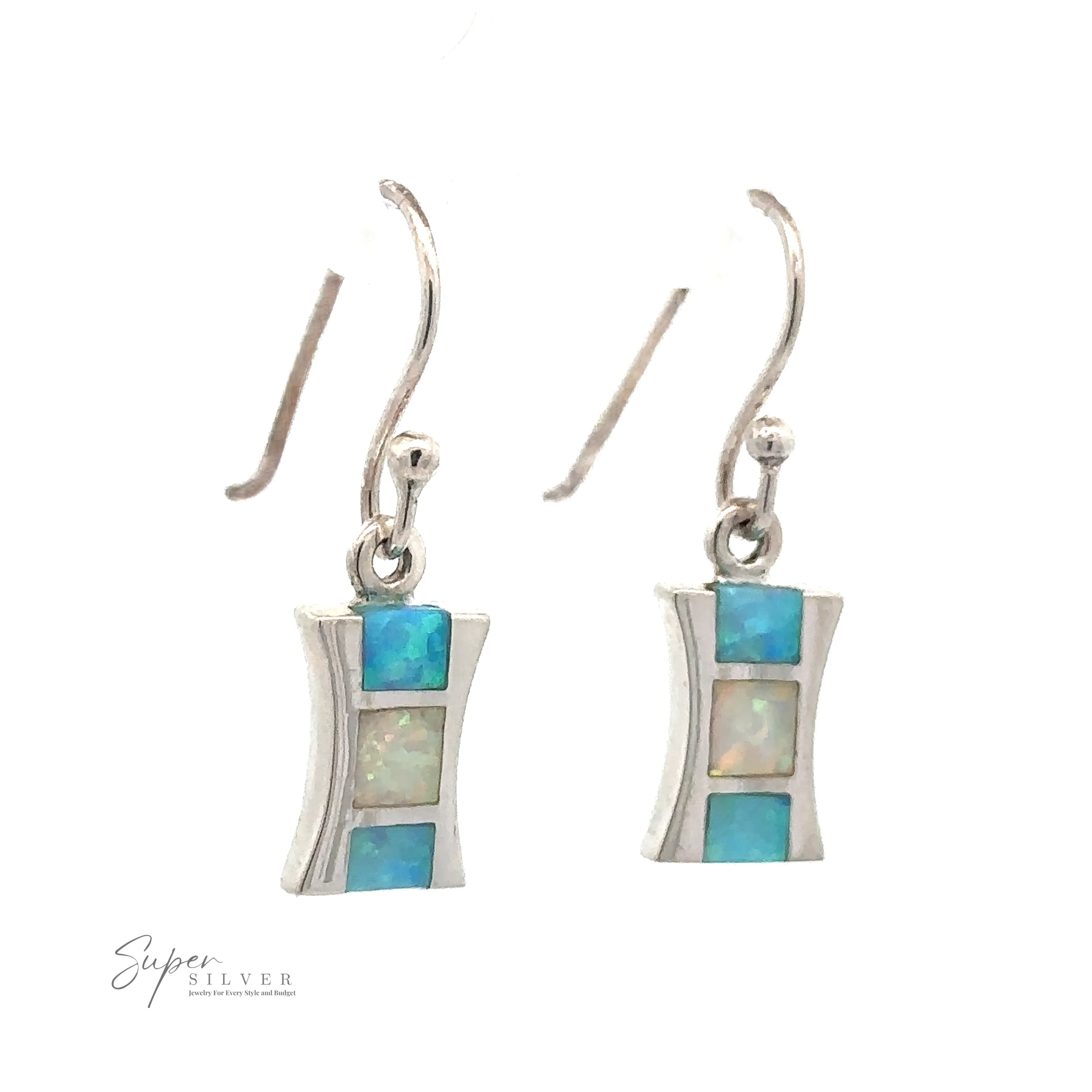 Freeform Lab-Created Opal Earrings