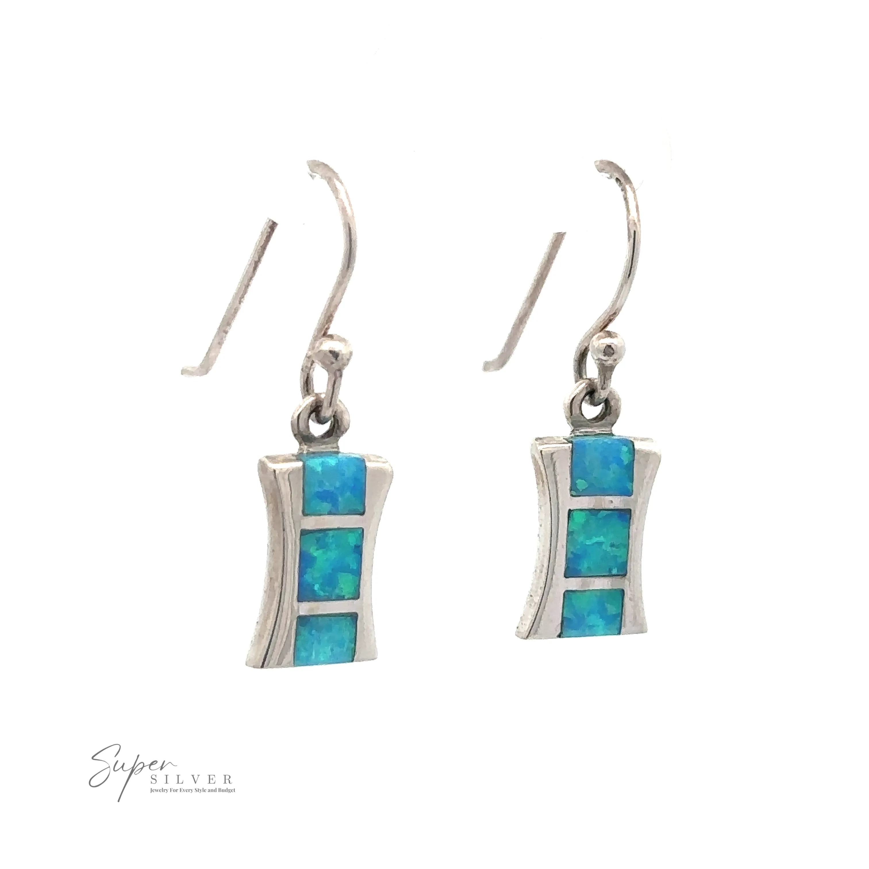 Freeform Lab-Created Opal Earrings