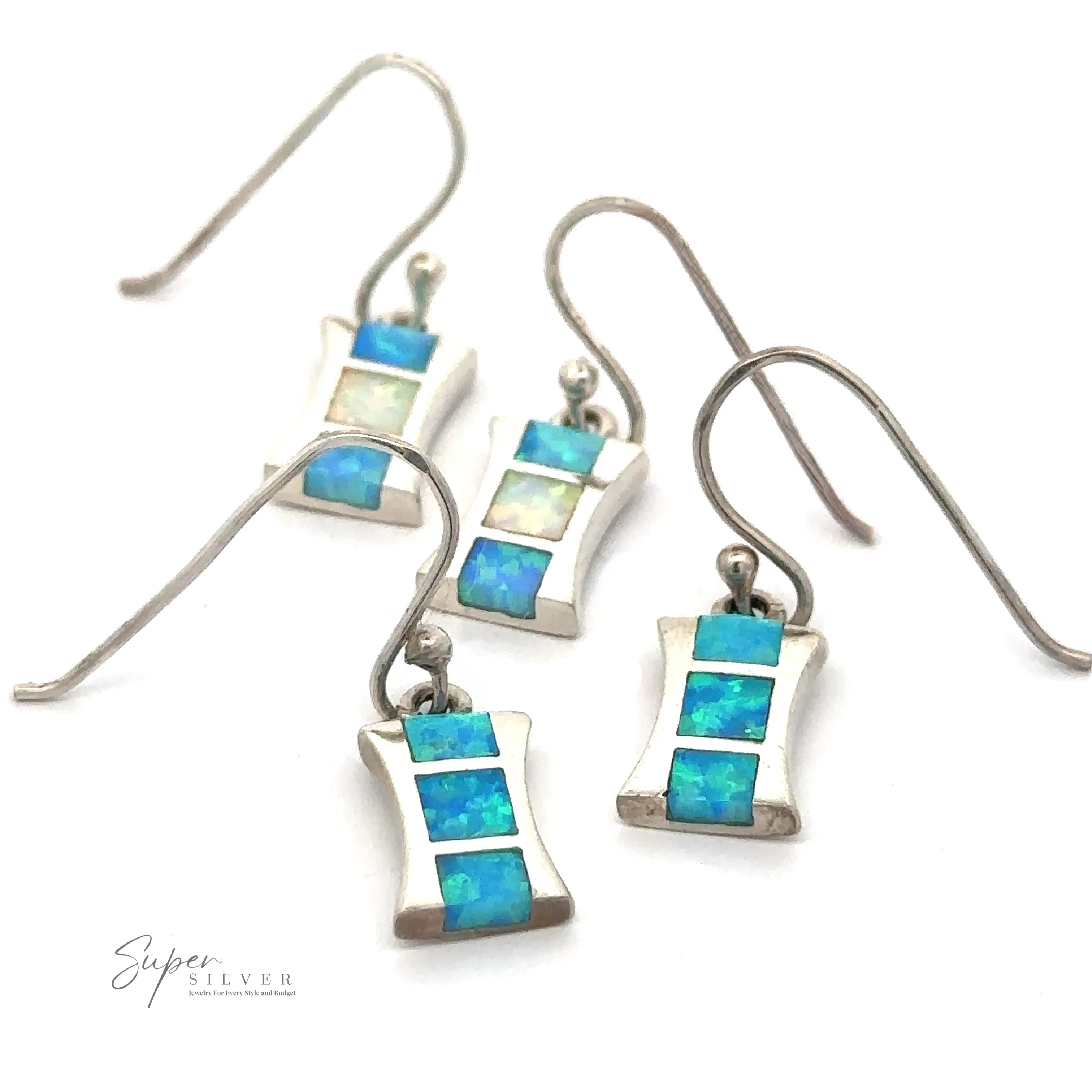 Freeform Lab-Created Opal Earrings