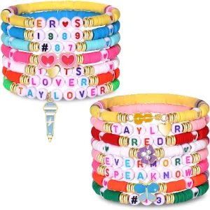 Friendship Bracelets for Women Red Lover 1989 Butterfly Beaded Bracelet Concert Party Inspired Bracelet TS Outfit Accessories Fan Jewelry Gifts