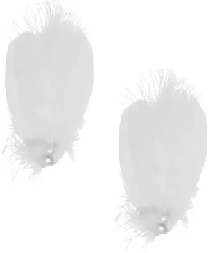 GALPADA 2pcs Plume Hair Clips for Brides Elegant Decorative Accessories for Weddings Side Bangs Special Occasions for Styling Hair Compact and Easy to Use Romantic Touch for Brides White