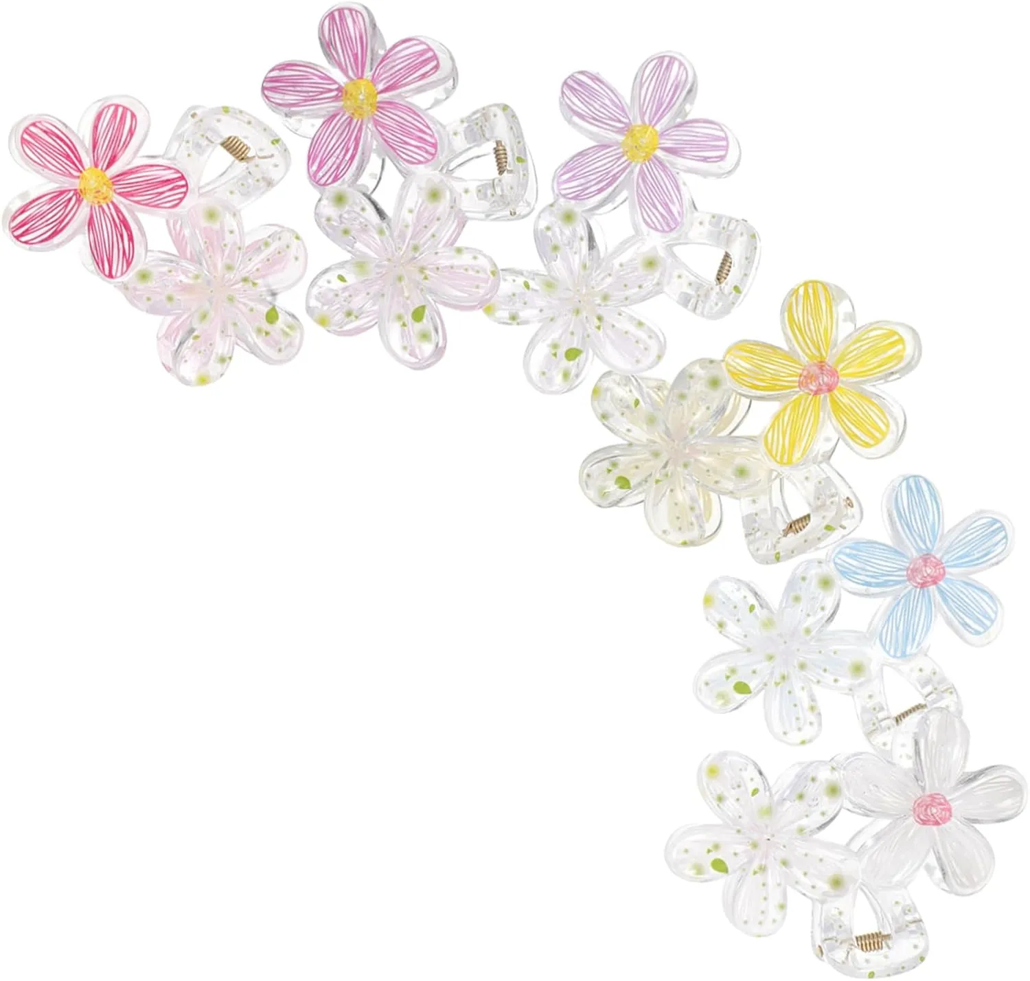 Gatuida 6 Pcs Flower Hair Claw Clips for Women Creative Accessories for Thick Hair Versatile Styles for Daily Wear and Special Occasions Includes
