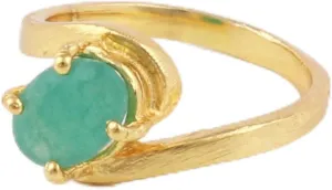 Gemstone Design Green Onyx Single Stone Rings Handmade Design Designer Band Gold Plated Adjustable Rings Available 5,6,7,8,9