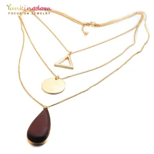 Geometric Wooden beads Choker Necklace for Women