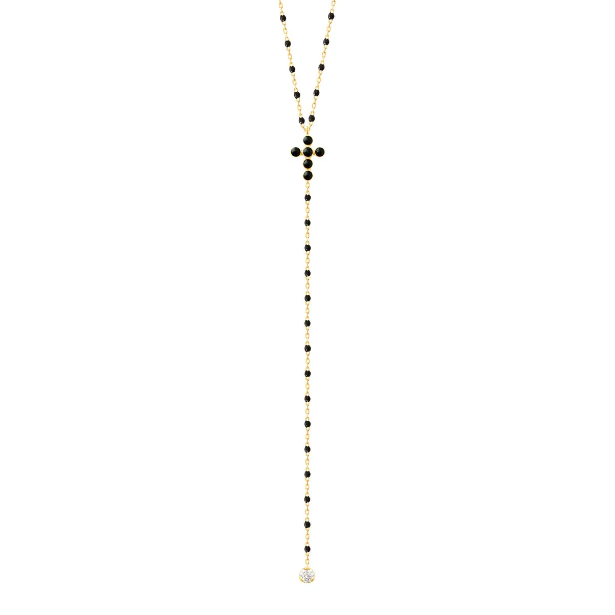 Gigi Clozeau Pearled Cross Rosary 16.5"