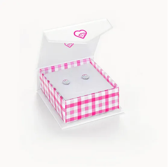 Girl's Sterling Silver Frosted with Sprinkles Donut Earrings