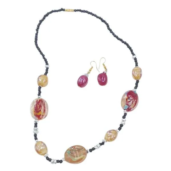 Glass Bead Necklace Set