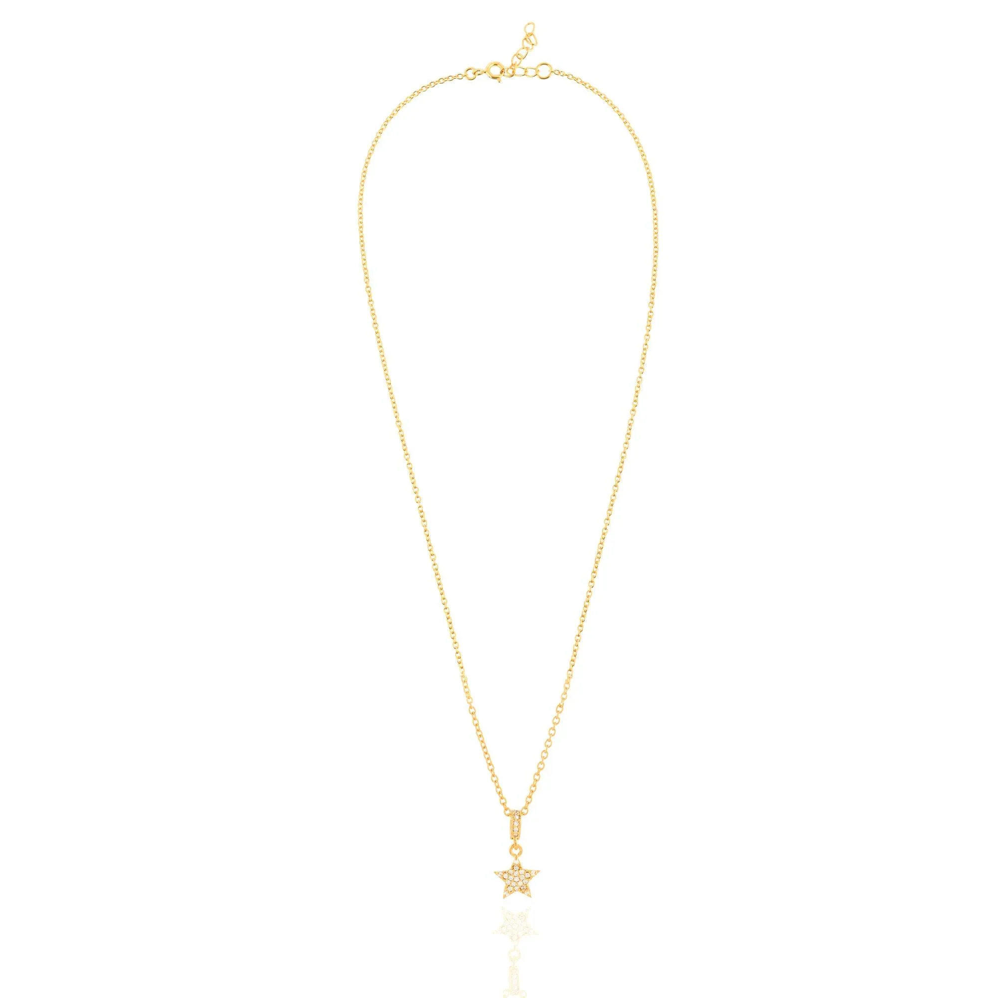 Gleaming Star Studded Silver Necklace - From Purl