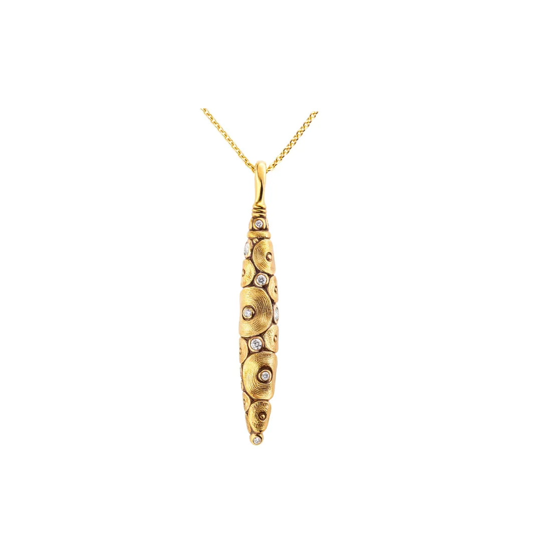 Gold & Diamond Shark Pendant