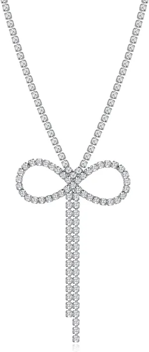 Gold And Silver Bow Necklaces For Women