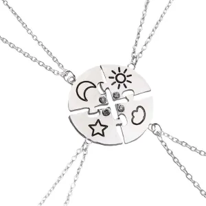 Gold and Silver Matching Necklaces for Women Best Friend Birthday Gifts for Sister Long Distance Friendship Gifts Necklaces