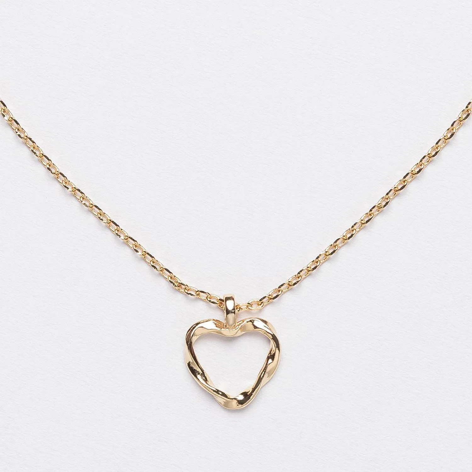 Gold Dipped 18K Twisted Heart Necklace