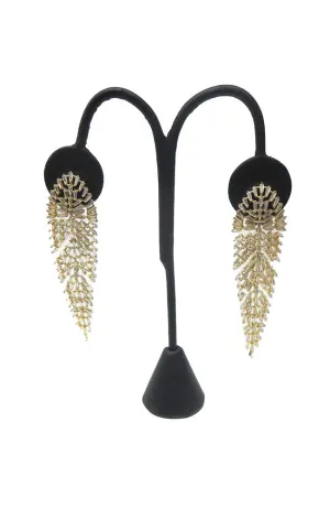 Gold Leaf Shape Drop Earrings
