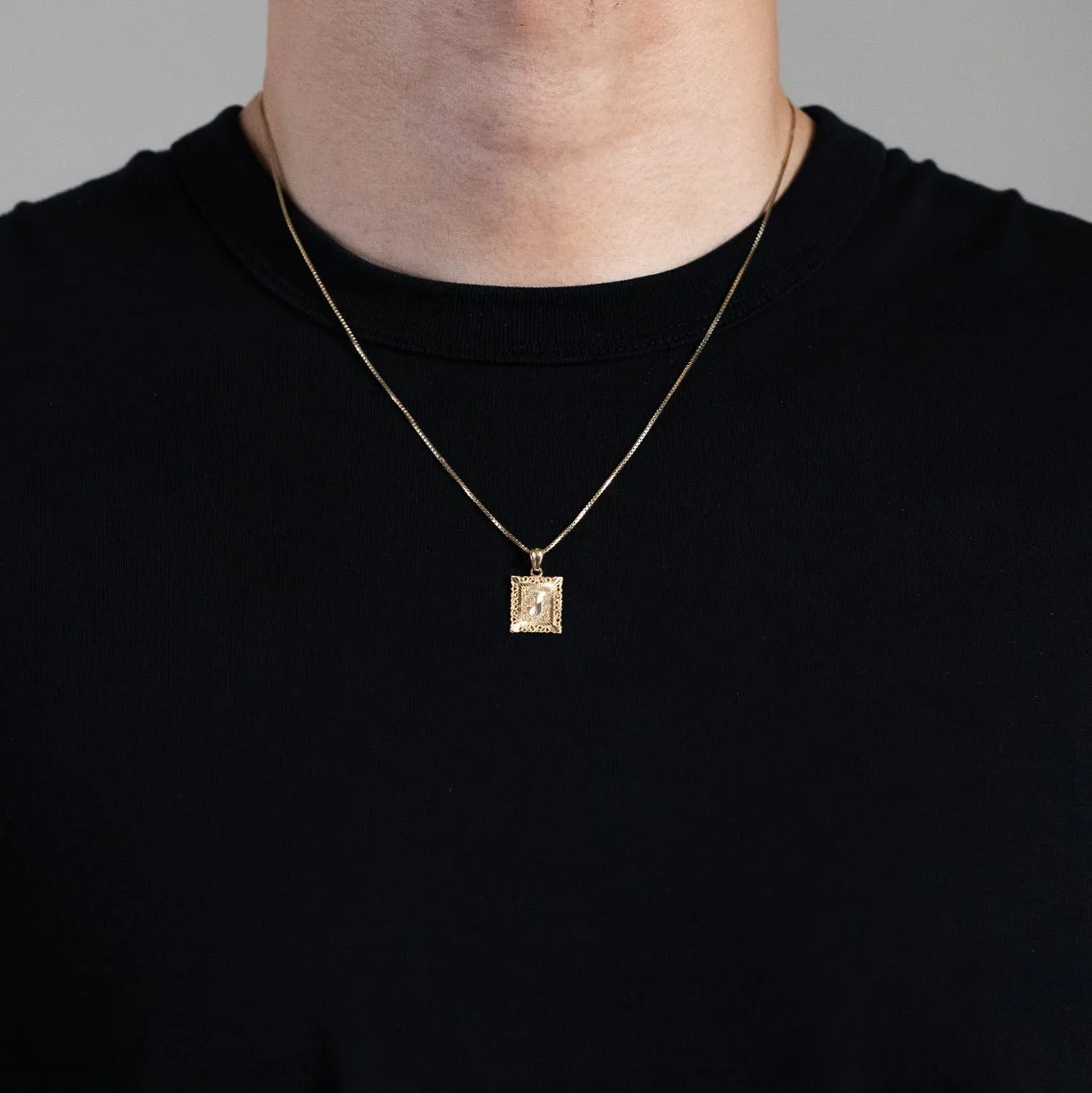 Gold Letter J Pendants | A-Z Gold Pendants