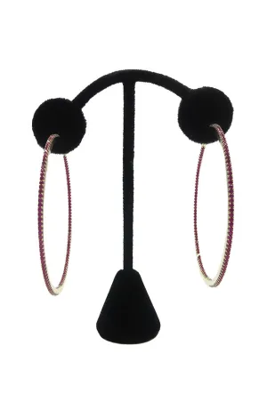 Gold Pink Hoops Lg.
