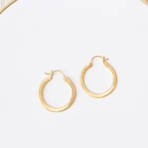 Gold Plated Small Flat Hoop