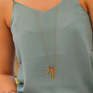 Gold Plated Spike Necklace