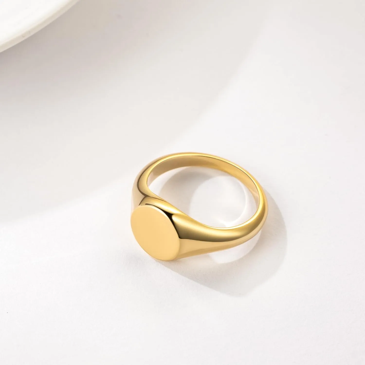 Gold Rings For women 14K Gold Jewelry Non Tarnish Everyday Jewelry Minimalist Statement Waterproof Rings For Women 5,6,7,8,9