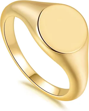 Gold Rings For women 14K Gold Jewelry Non Tarnish Everyday Jewelry Minimalist Statement Waterproof Rings For Women 5,6,7,8,9