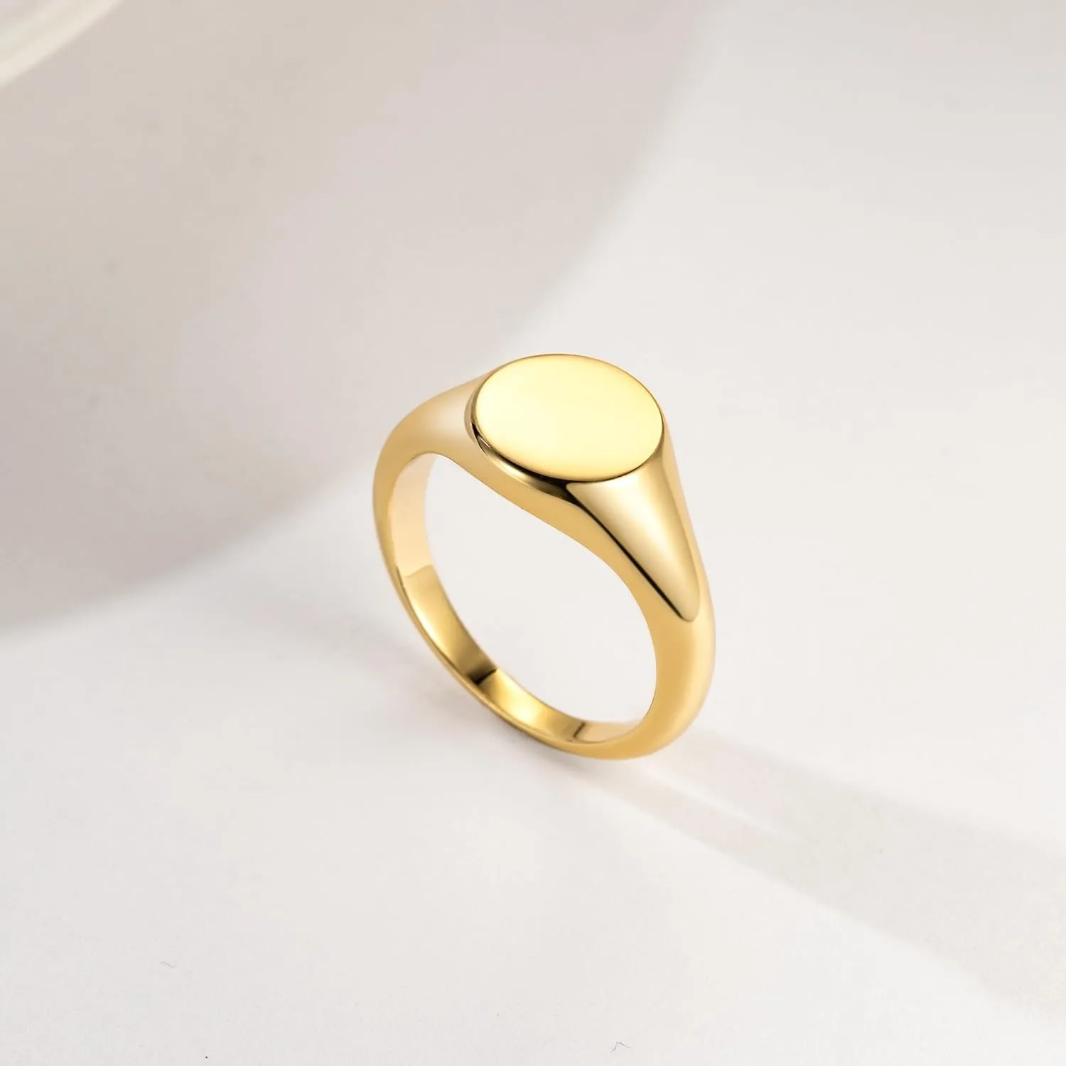Gold Rings For women 14K Gold Jewelry Non Tarnish Everyday Jewelry Minimalist Statement Waterproof Rings For Women 5,6,7,8,9