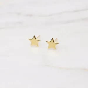 Gold Vermeil Tiny Star Stud Earrings