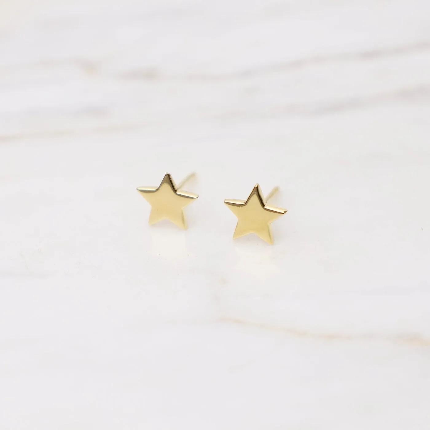 Gold Vermeil Tiny Star Stud Earrings