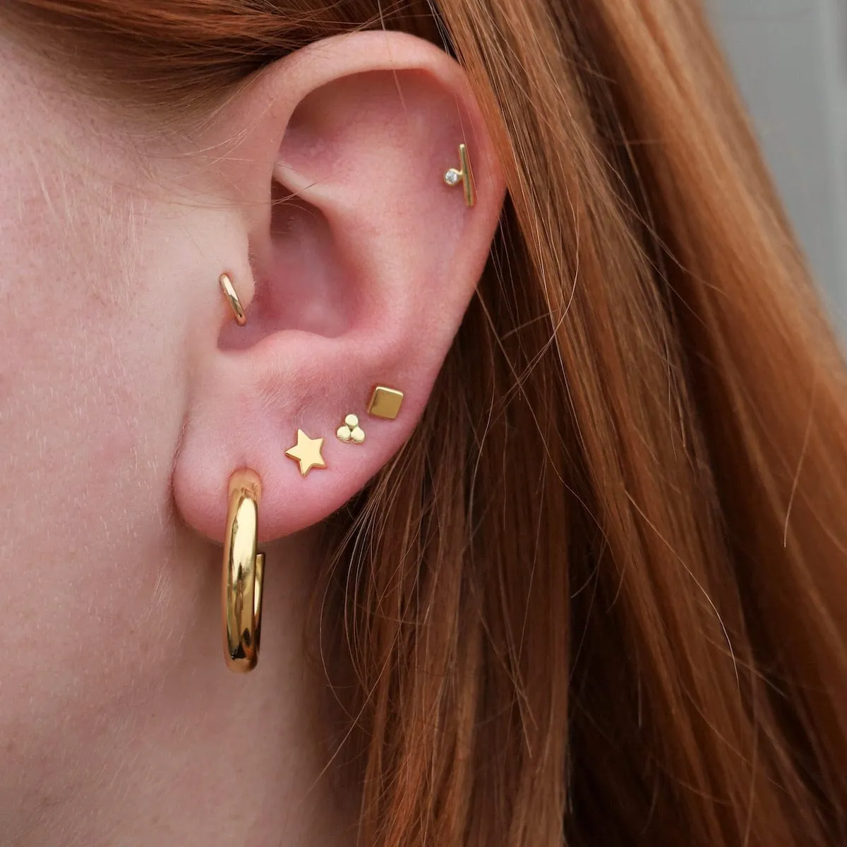 Gold Vermeil Tiny Star Stud Earrings