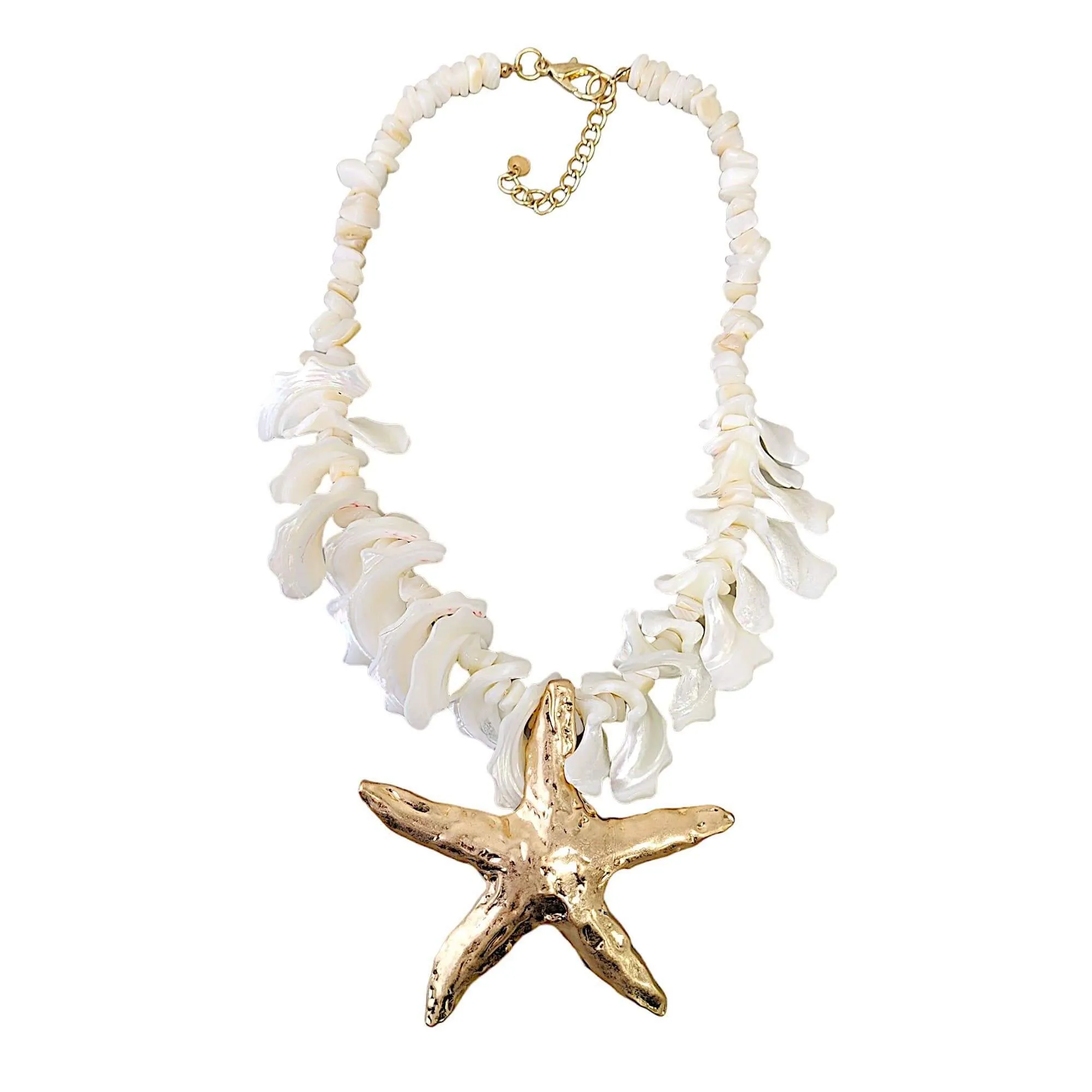 Golden Starfish Charm Necklace
