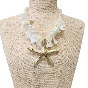 Golden Starfish Charm Necklace