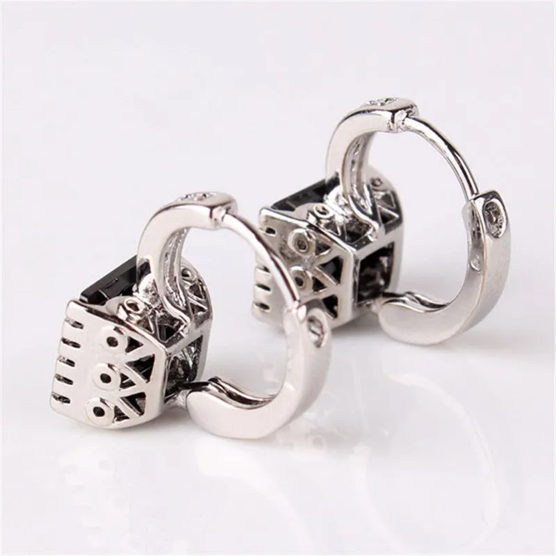 Good Quality Jewelry Earrings for Womens New Shiny Rhinestone Gem Hoop Earing Ladies Wedding Jewellery Earrings