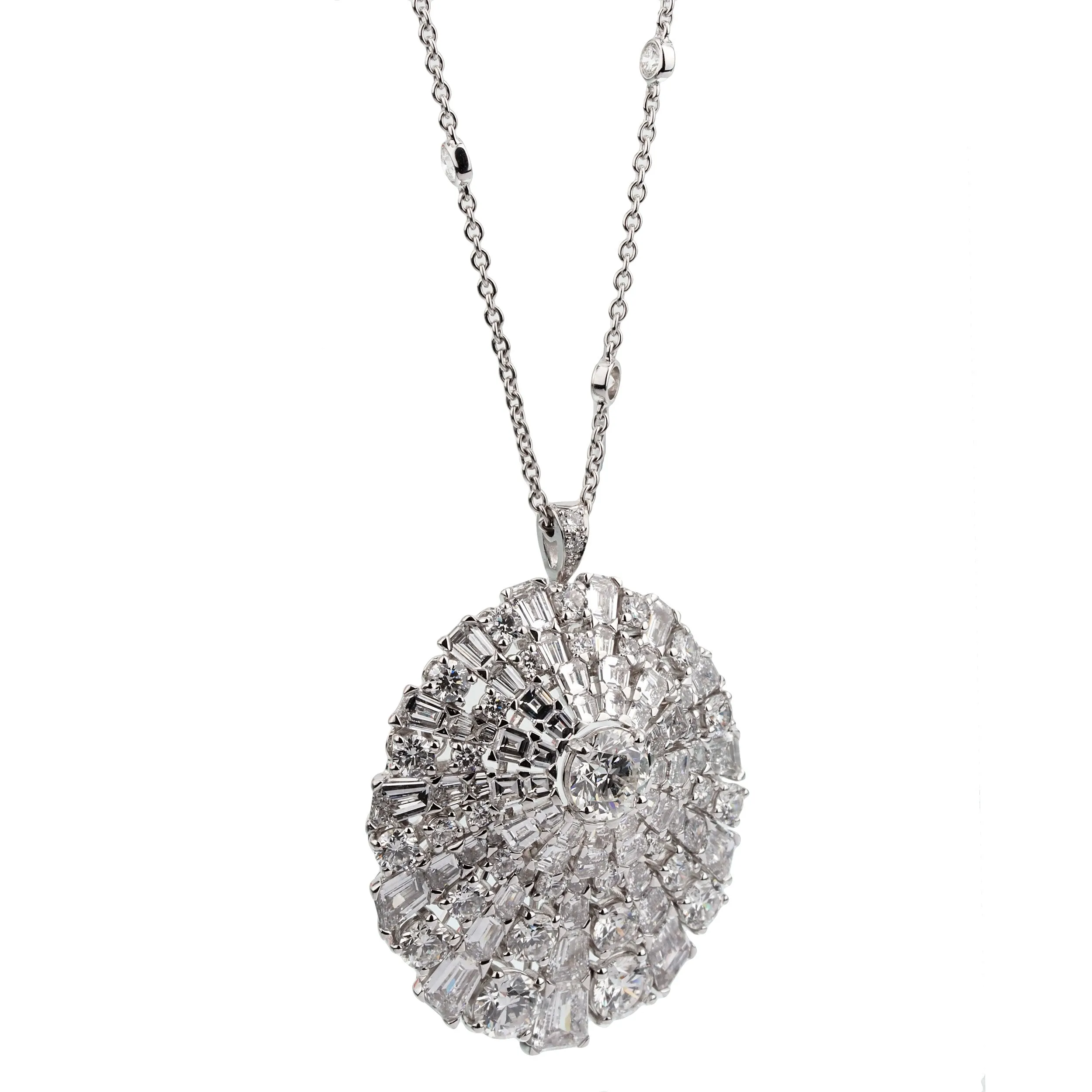 Graff Magnificent 16.42ct Diamond White Gold Necklace