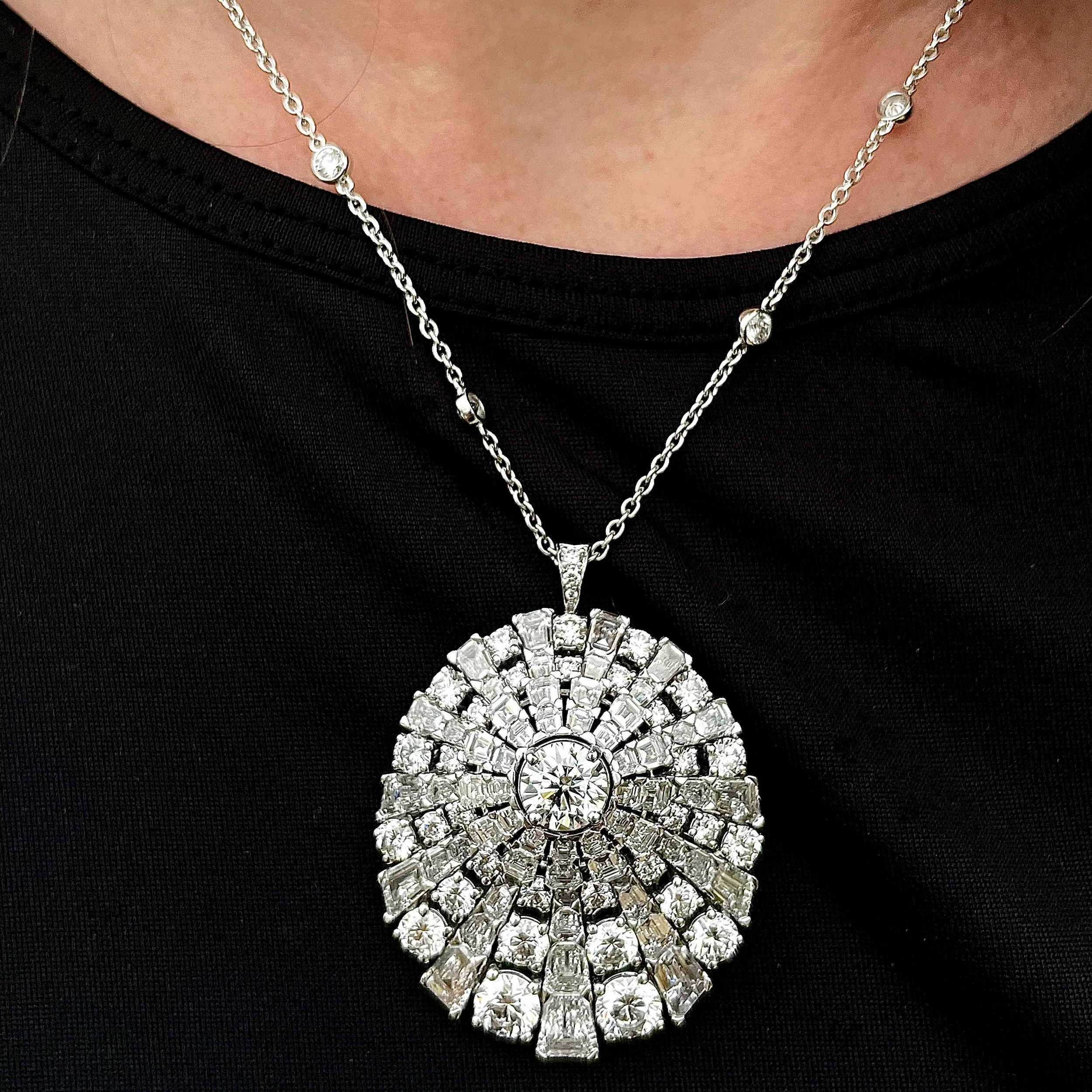 Graff Magnificent 16.42ct Diamond White Gold Necklace