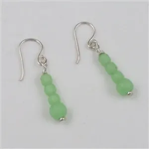 Green Sea Glass Earrings
