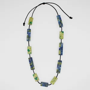 Green Vega Rectangular Necklace