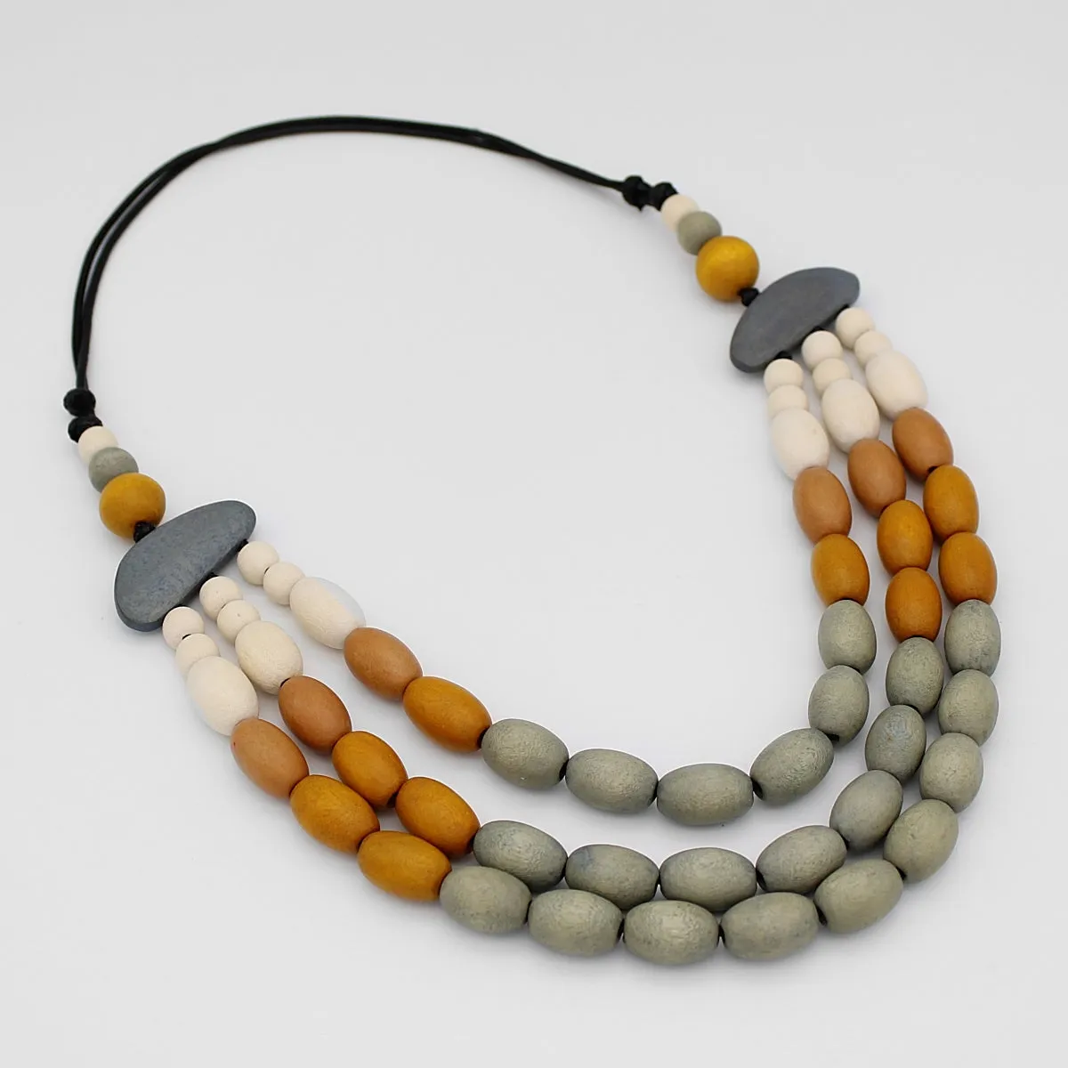 Grey Wood Frankie Necklace