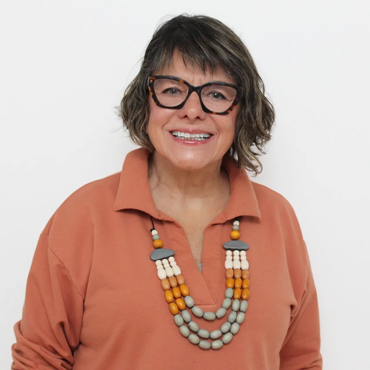 Grey Wood Frankie Necklace