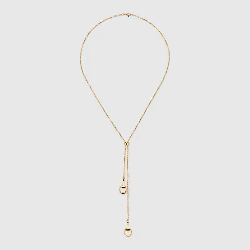 Gucci Horsebit 18ct Yellow Gold Lariat Necklace