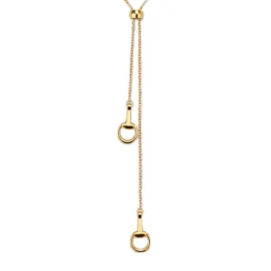 Gucci Horsebit 18ct Yellow Gold Lariat Necklace