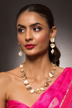 Hailey Baroque Pearl Necklace Set with Earrings