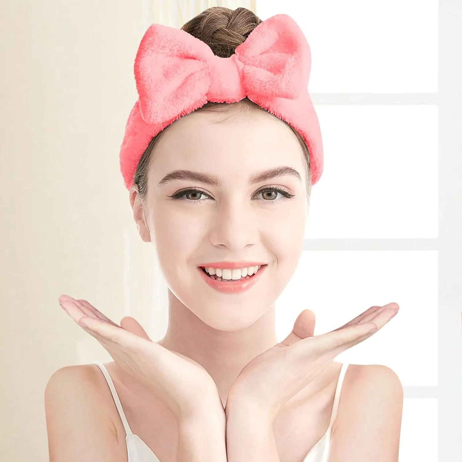 Hair Band for Girls and Women Makeup Face Washing Headband Towel Soft Coral Fleece Hair Band