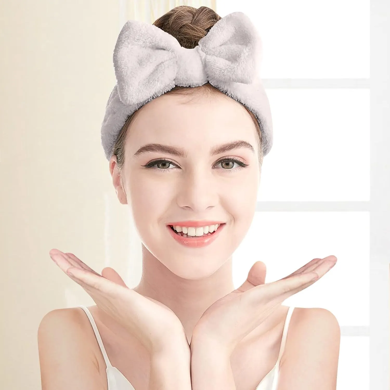Hair Band for Girls and Women Makeup Face Washing Headband Towel Soft Coral Fleece Hair Band