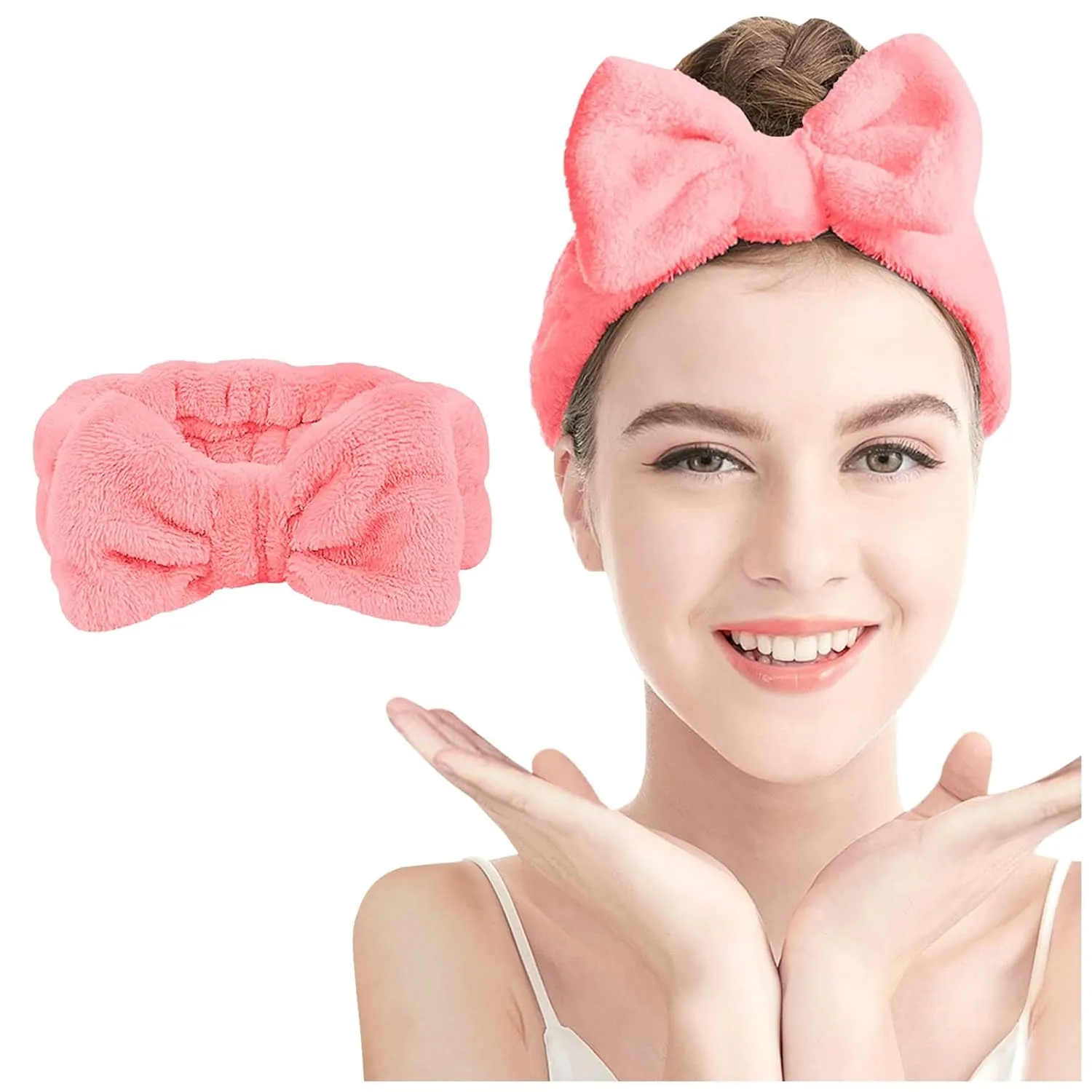 Hair Band for Girls and Women Makeup Face Washing Headband Towel Soft Coral Fleece Hair Band