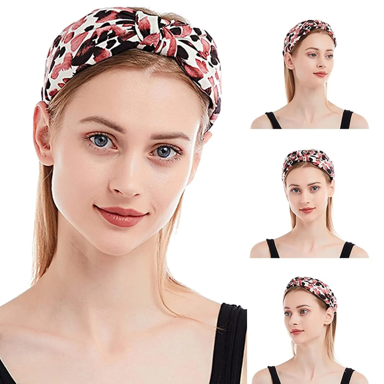 Hair Bands for Lady Women Pearls Knotted Head Bands Rhinestone Crystal Elastic hairbands Hair Accessories Jewelry