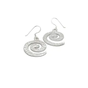 Hammered Spiral Earrings