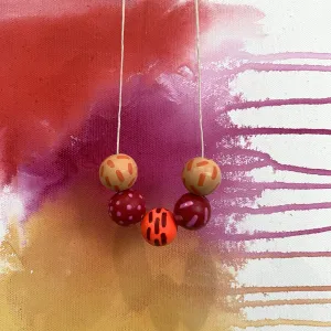 Hand-painted necklace – Marigold