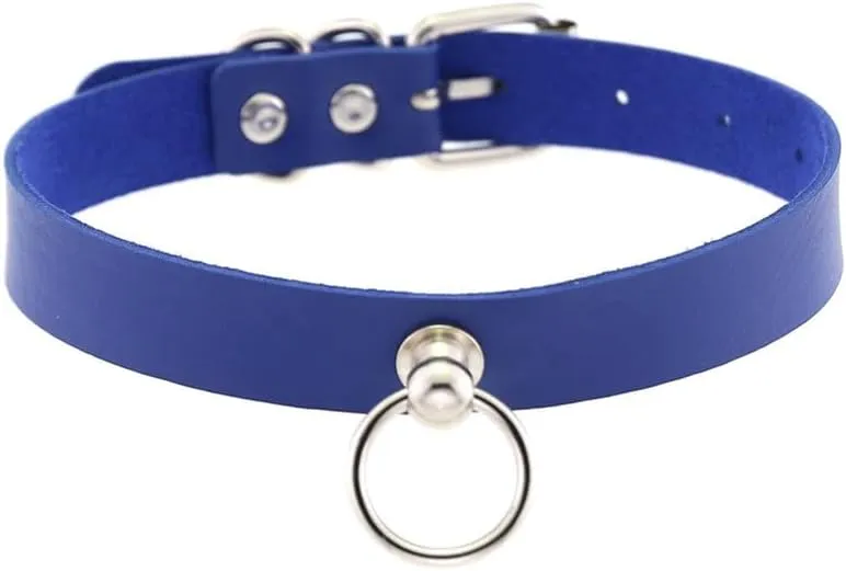Handmade Leather Choker Necklace Women Adjustable Hip Hop Costume Cosplay Nightclub Punk Neck Collar Choker